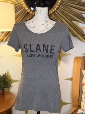 Super Soft SLANE Women's Gray Short Sleeve Logo Tee